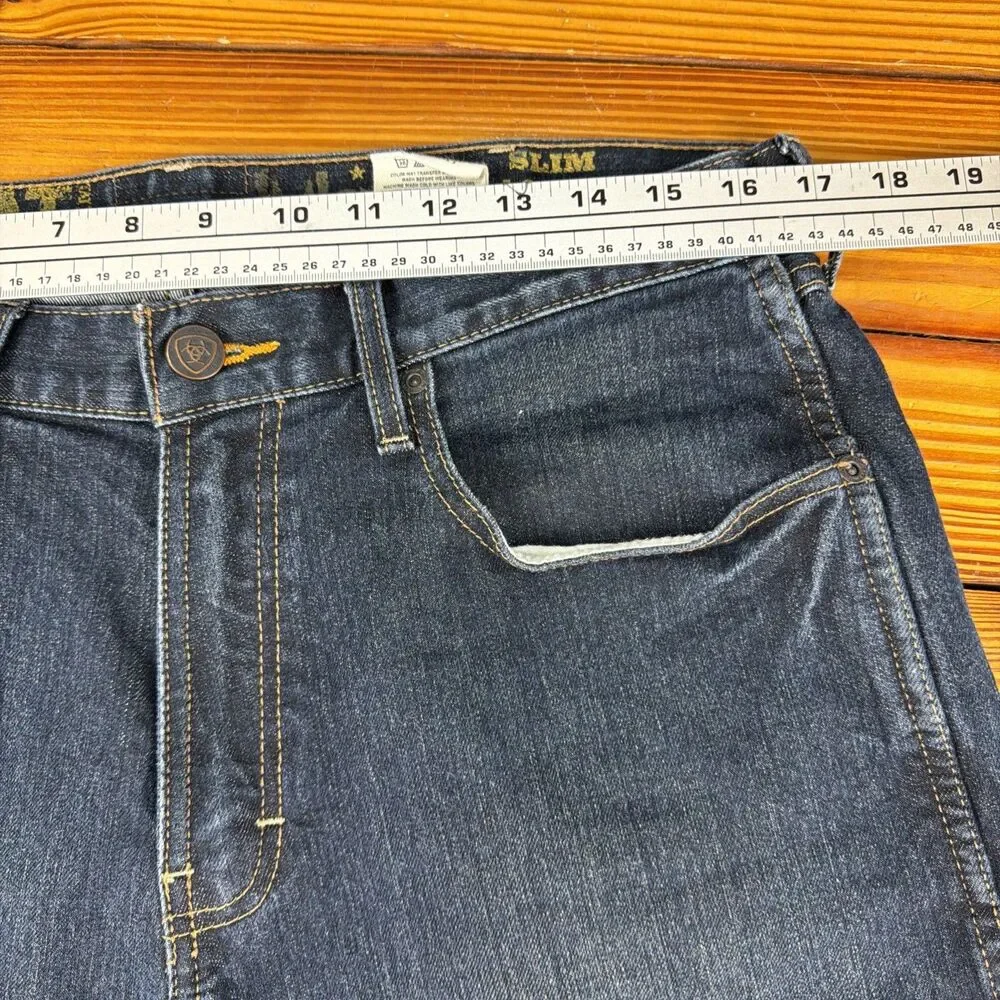 Ariat Jeans Men's 34x34 Blue M5 Slim Straight Western Cowboy Rodeo